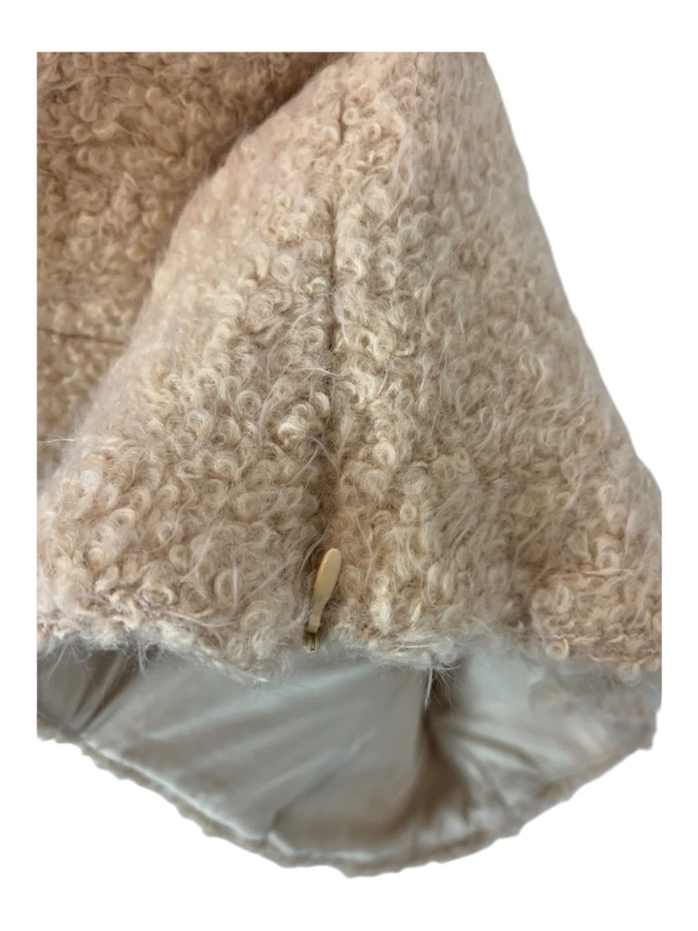 Zara Structured Strapless Top Cream Bouclé Textured Hidden Zip Size M NWOT - Picture 5 of 7